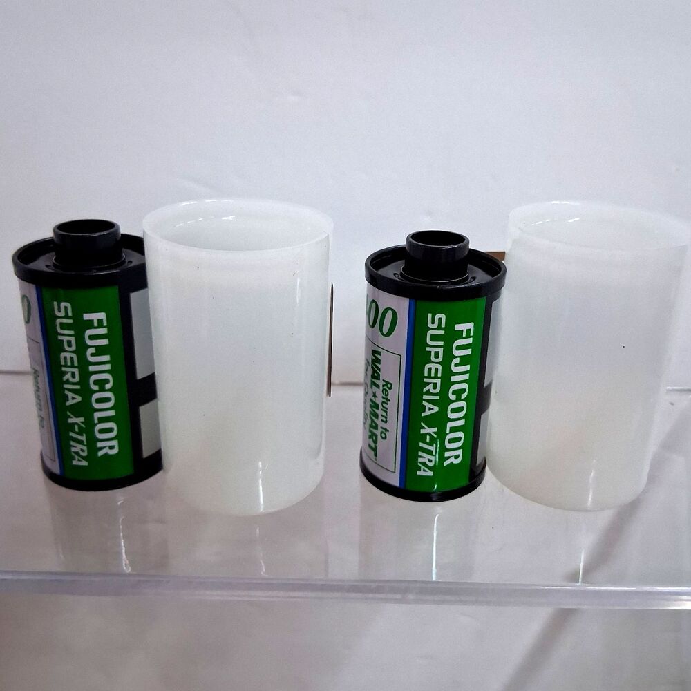 Fujifilm Superia X-TRA 400 35mm Color Film 2 Rolls 24 Exp Expired Canisters